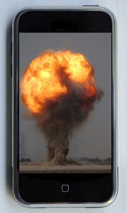 iPhone With Explosion